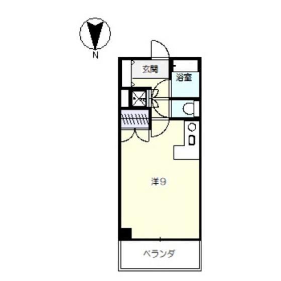 ダイアパレス東島田(ワンルーム/3階)の間取り写真