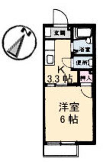 セフィラ渋木(1K/1階)の間取り写真