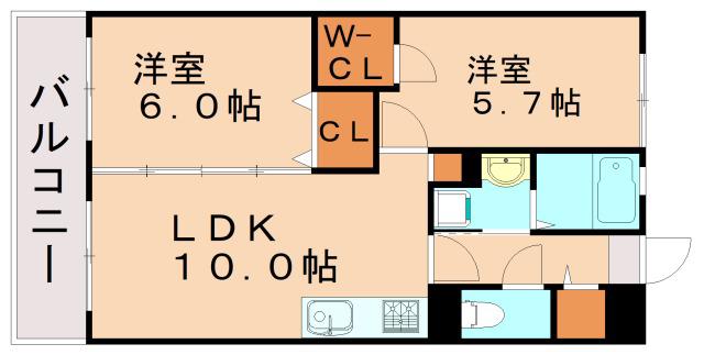 森ビルアネックス(2LDK/3階)の間取り写真