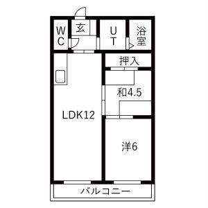 サンライズアサノ(3DK/1階)の間取り写真