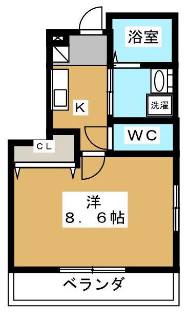 クレドール西院(1K/5階)の間取り写真