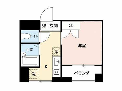 マイナビSTAY新宿(1K/4階)の間取り写真
