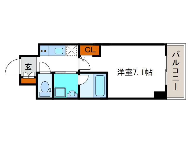 スプランディッド大阪ウエスト(1K/4階)の間取り写真