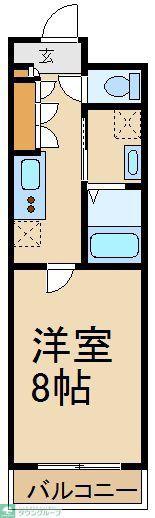 テラン根岸(1K/2階)の間取り写真