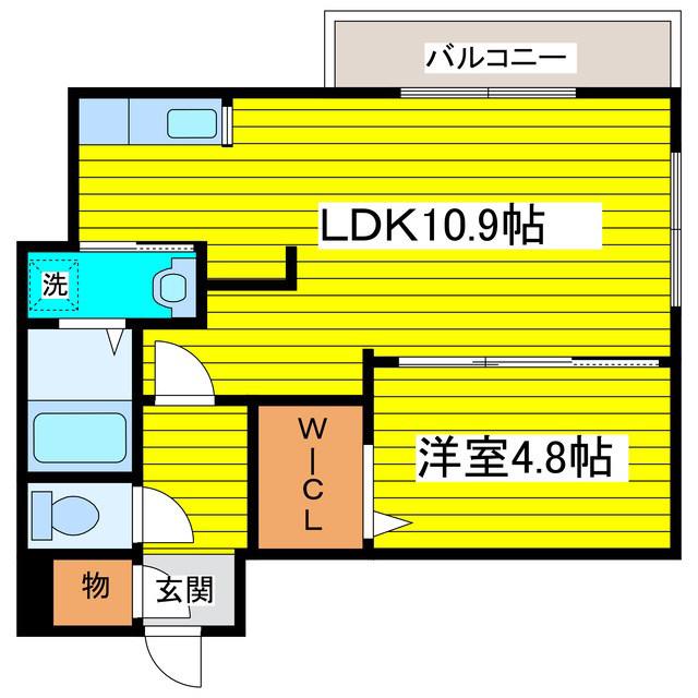 グランカルムN20(1LDK/3階)の間取り写真