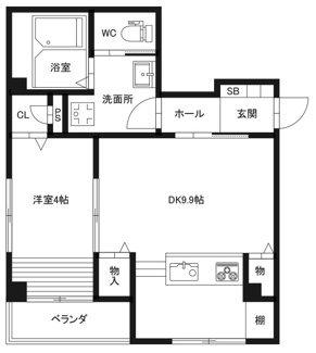 ピース・コウセイ古川(1LDK/2階)の間取り写真