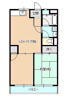 ダイヤモンドマンション(2DK/3階)の間取り写真