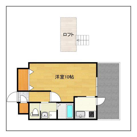 セレーノ高宮(1K/12階)の間取り写真