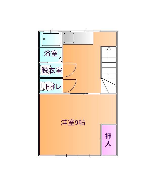 アリスターニ南原(1K/2階)の間取り写真
