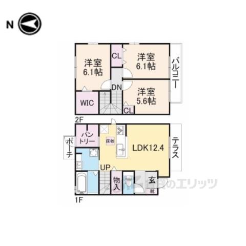 LEGRANDAMENITYHILLWE(3LDK/1階)の間取り写真