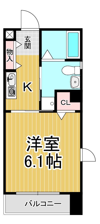 VILLA DE NARUO(1K/3階)の間取り写真