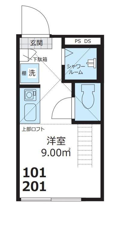 COCOON池袋(ワンルーム/1階)の間取り写真