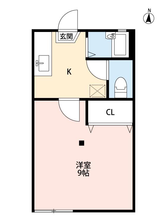 コーポ清水(1K/1階)の間取り写真