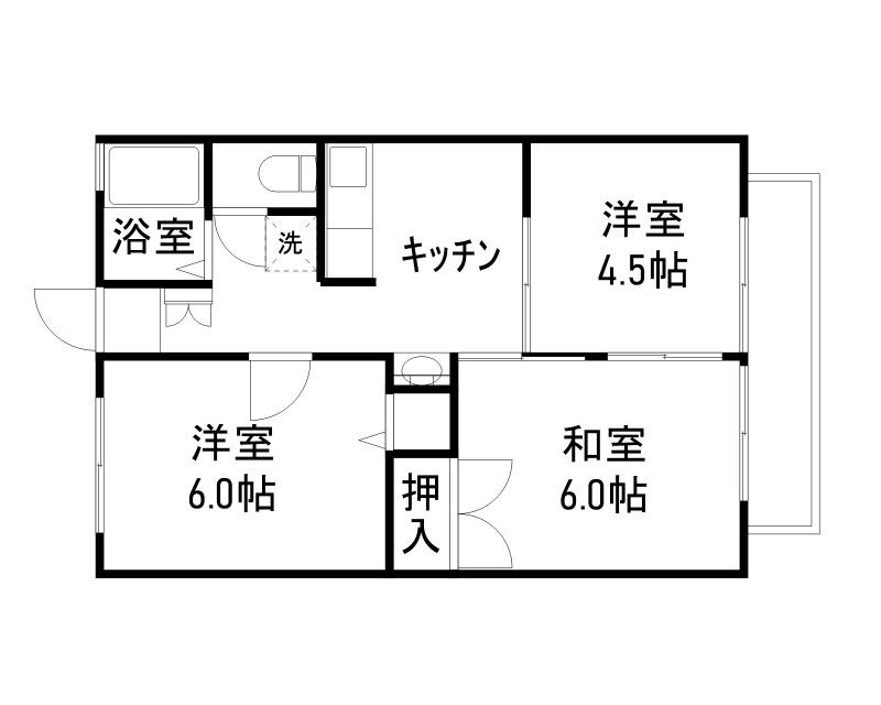 プルミエール(3K/1階)の間取り写真