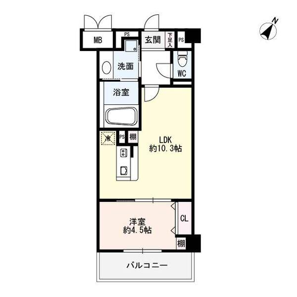 FRESCOLIMONE(1LDK/1階)の間取り写真