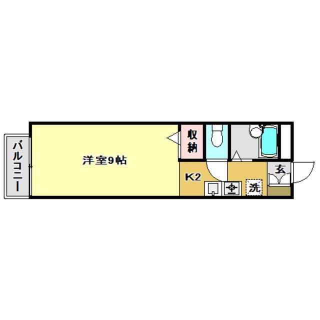 アサヒハイツ(1K/1階)の間取り写真