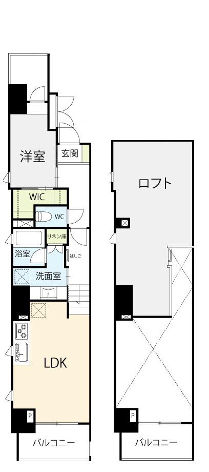 ＪＲ山手線 田町駅(東京) 徒歩8分 8階建 築5年(1LDK/6階)の間取り写真