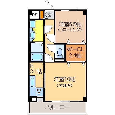 ESPERANZAI(1LDK/3階)の間取り写真