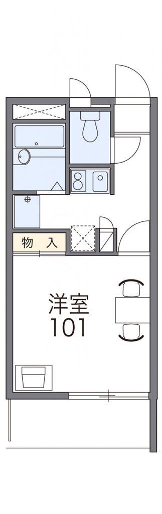 レオパレス北斗(1K/1階)の間取り写真