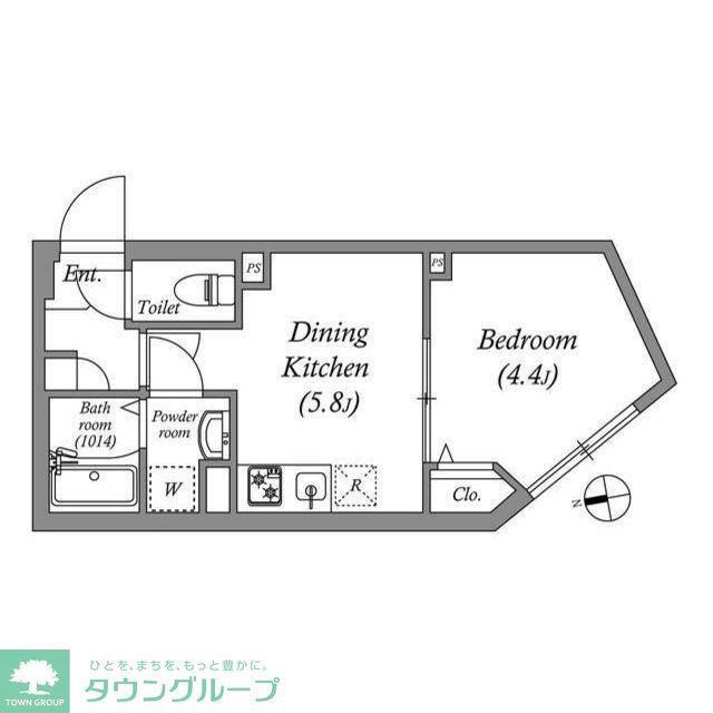 SOLASIA RESIDENCE荻窪II(1DK/2階)の間取り写真