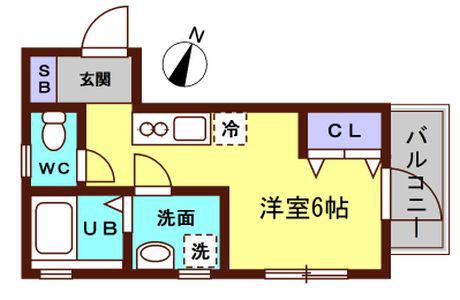 ファーストホーム吉野町 (ワンルーム/3階)の間取り写真