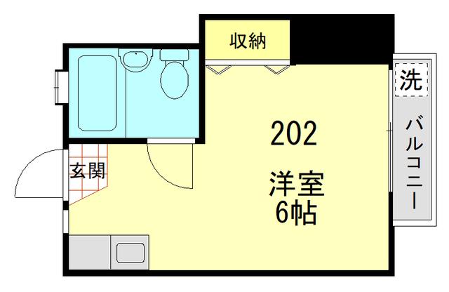 VILLA FUKI(ワンルーム/2階)の間取り写真