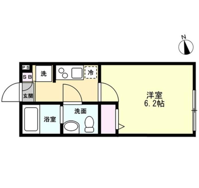 GRACEHOUSE中葛西(1K/2階)の間取り写真