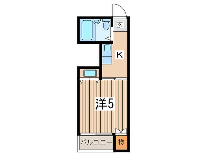 デルタヴィレッジ(1K/3階)の間取り写真