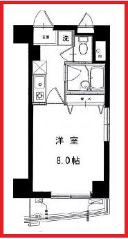 メゾンSKM(1K/6階)の間取り写真