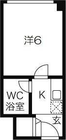 元町アーバンライフ(1K/10階)の間取り写真