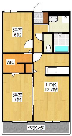 CUARTO GISHOU(2LDK/3階)の間取り写真