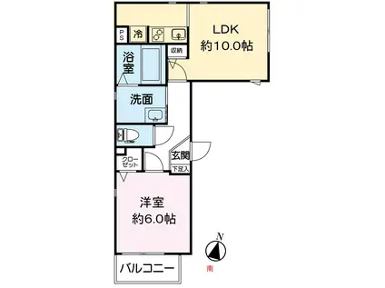 グランドゥール目黒(1LDK/1階)の間取り写真