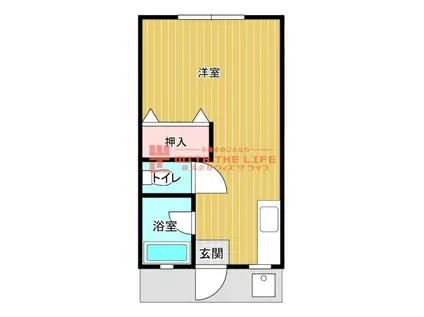 南都ビル(1DK/3階)の間取り写真