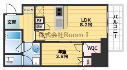ルフォンプログレ堺筋本町タワーレジデンス(1LDK/5階)の間取り写真