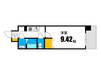 第21友建ビル(1K/9階)の間取り写真