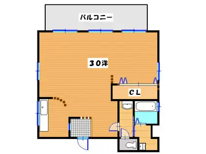 三洋ビルIII(ワンルーム/3階)の間取り写真