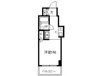 日神パレス磯子(ワンルーム/4階)の間取り写真