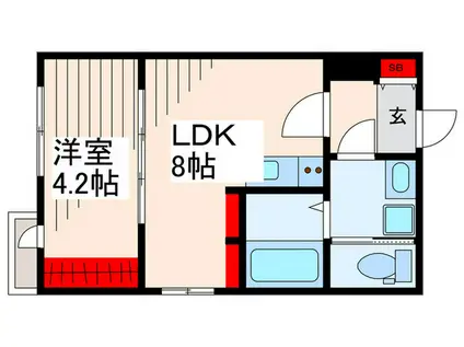 ホライゾンIII(1LDK/3階)の間取り写真