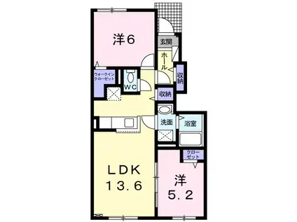 ＪＲ函館本線 滝川駅 徒歩26分 2階建 新築(2LDK/1階)の間取り写真