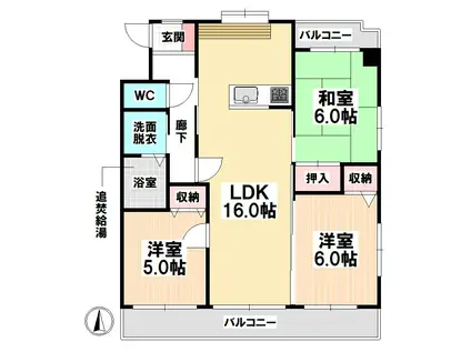 ステージ平子(3LDK/1階)の間取り写真