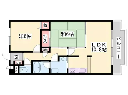 メゾン前田(2LDK/2階)の間取り写真