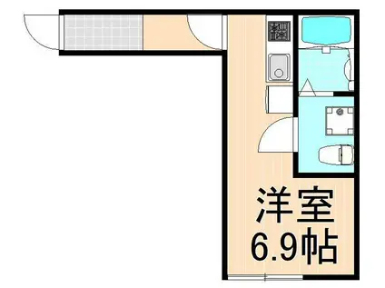 ジェムステージ梅島(ワンルーム/3階)の間取り写真