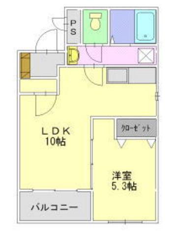 けやきプラッツ(1LDK/3階)の間取り写真