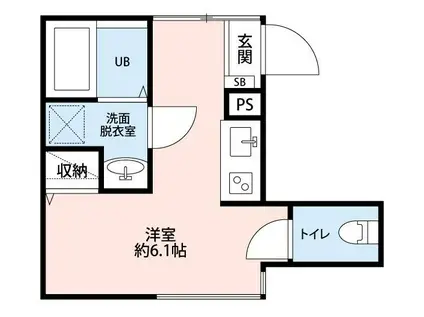 CORIQ上板橋 上板橋(ワンルーム/1階)の間取り写真