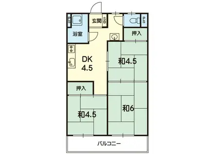 アメニティL(3DK/5階)の間取り写真