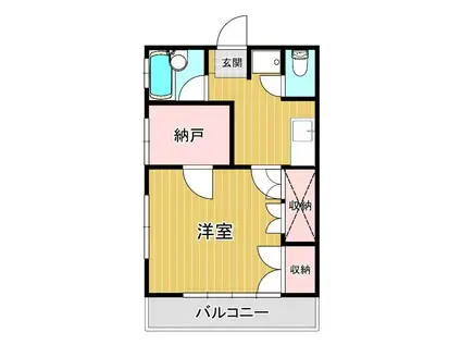 パストラル・ハイツI(1SK/1階)の間取り写真