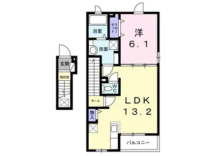 セレニテ R(1LDK/2階)の間取り写真