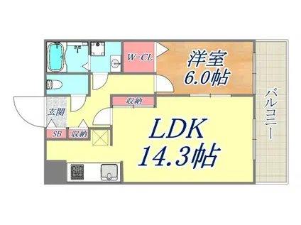 T-VILLAGE(1LDK/2階)の間取り写真