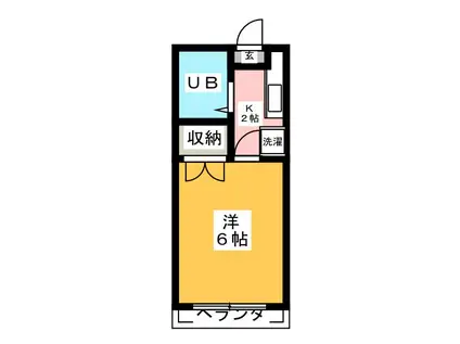 日吉第一QSハイム(1K/2階)の間取り写真