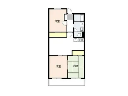 第5千代田マンション(3DK/5階)の間取り写真